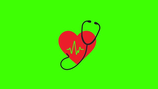 World heart day banner with red heart and world sign vector on Animation Video