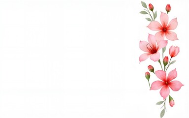 Floral 2026 design with pastel watercolor flowers on a white background. High quality