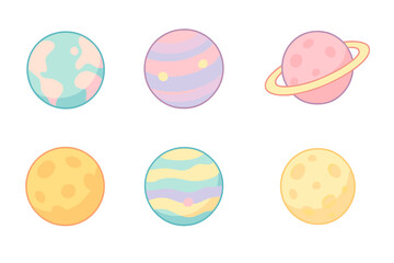 Cute Planets with Glowing Aura © icon_art
