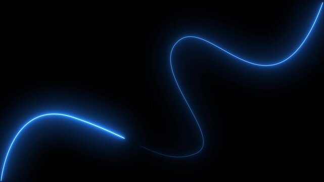 Abstract glowing neon lines waving copy space. Abstract equalizer background.