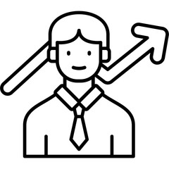Obraz premium Self Improvement Outline Icon