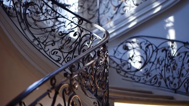 Artisan shaping intricate wrought iron balustrade showcasing durable craftsmanship that blends safety and ornamental elegance for elegant staircases.