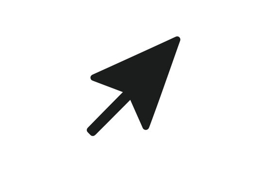 Cursor pointing up and right on a gray background