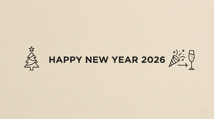 New Year 2026 Minimalist Design