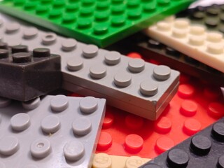 Fototapeta premium Assorted Bricks Closeup View.