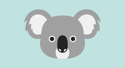 Koala face portrait with transparent background © LAILATUS