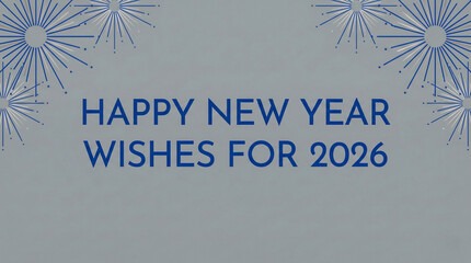 New Year Wishes Graphic with Fireworks