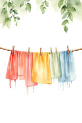 baby clothes hanging on clothesline