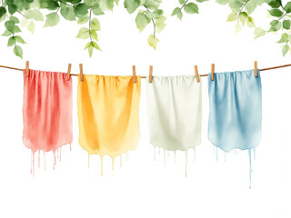 colorful clothes hanging on a clothesline