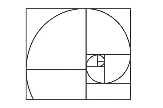 Golden Ratio Fibonacci Spiral Grid
