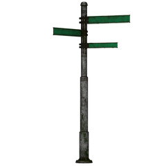 Obraz premium City Guide Direction Sign Panel Urban Roadway Navigation