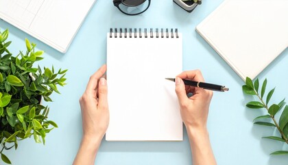 ペンを構える手元を捉えた縦型学習シーン 広い余白のある広告向け構図

書き始める直前の集中 ノートとペンの学習イメージ

学習の意思を表現するペンとノートの手元シーン 広告対応

清潔な机で描く学習準備の瞬間 ペンを構える手元構図