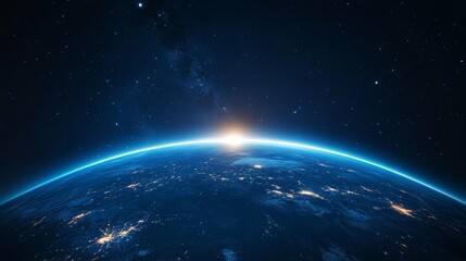 Earth view from space majestic planet perspective celestial explore breathtaking earth globe from orbit revealing cosmic beauty