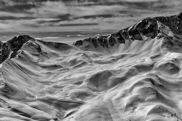 Risoul France ski resort mountain skiers