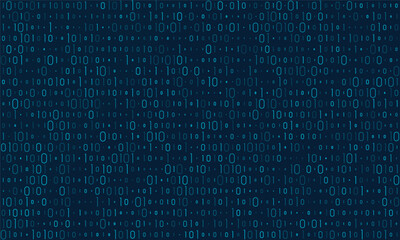 Abstract binary codded matrix background. Binary coding wallpaper.