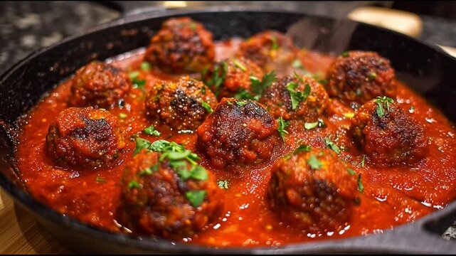 Beef Meatballs Rich Tomato Sauce