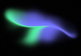 Abstract Neon Light Wave Glow on Black Background Wallpaper