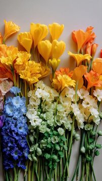 Blumen in Regenbogenfarben