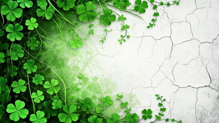 A green leafy plant with four leaves. The leaves are green and are growing on a white background