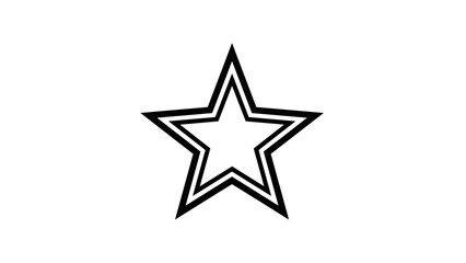 Obraz premium Black Star Icon Simple Design Element.