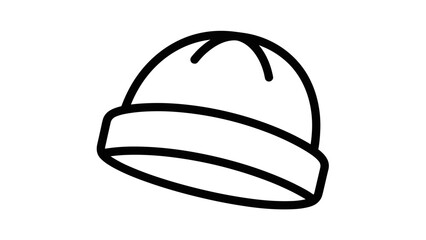 Fototapeta premium Simple Beanie Hat Illustration Design Element.