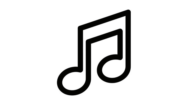 Simple Black Music Note Icon Design.