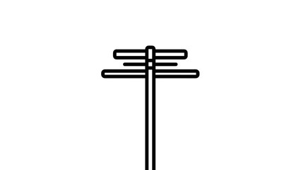 Simple Line Drawing of Traffic Light.