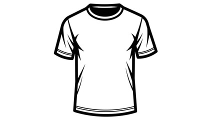 Simple White T Shirt Illustration.