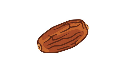 Single Date Fruit Isolated on White.