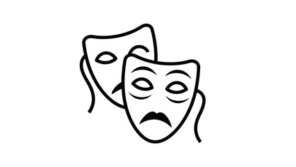 Theater Masks Representing Comedy and Tragedy.