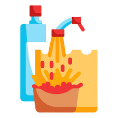 french fries with ketchup