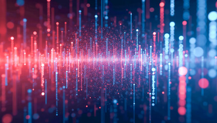 digital space in perspective, abstract background