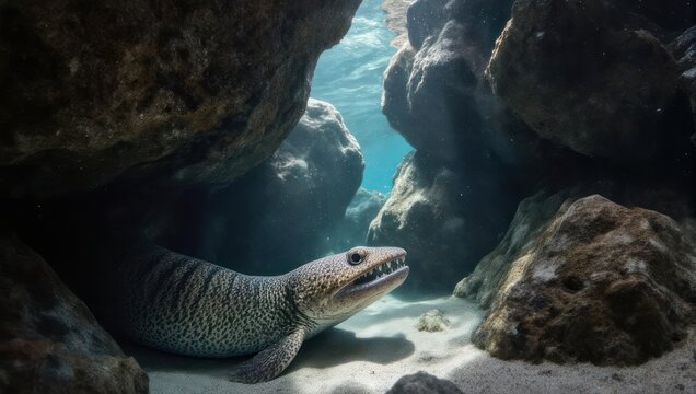 Ancient Marine Predator - Dakosaurus Underwater Scene.