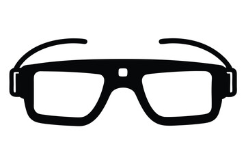 smart glasses silhouette line art vector illustration