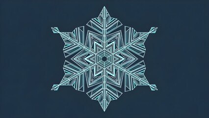snowflake on blue background