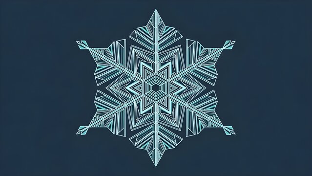 snowflake on blue background - Powered by Adobe