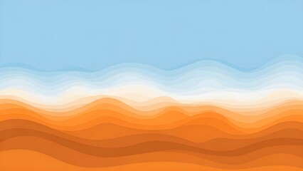 Clean vector illustration of abstract landscapes built entirely from layered curved lines, limited two-color palette, scalable flat design, no gradients, no icons, suitable for branding, packaging