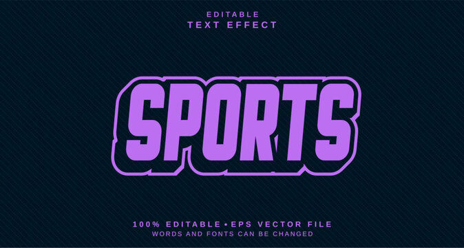 Editable text style effect - Sports text style theme.