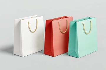 Realistic mock up gift bag for advertising branding.