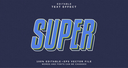 Editable text style effect - Super text style theme.