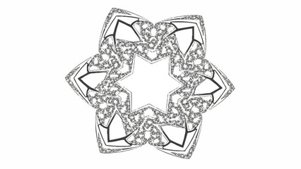 Intricate Abstract Geometric Starburst Design with Intricate Patterns and Symmetry