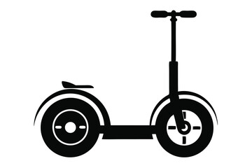 segway silhouette line art vector illustration