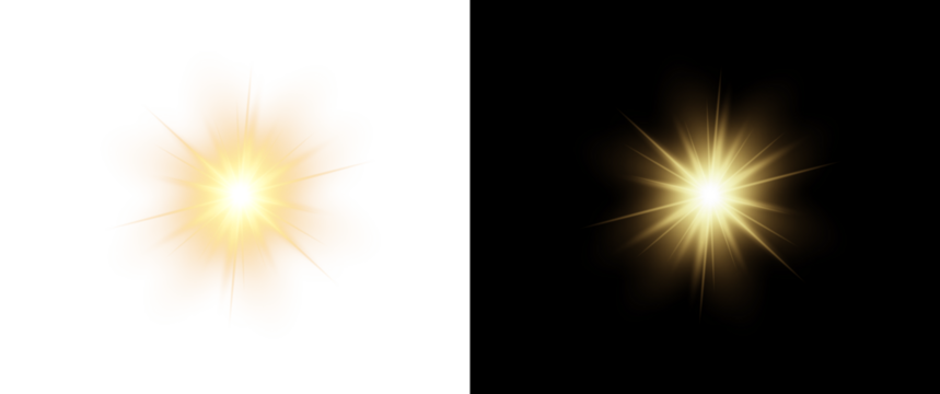 Vibrant burst of light with shimmering sparks on a transparent background. Magical effect for overlays, illustrations, advertising designs, visual effects, and advertising backdrops. - Powered by Adobe