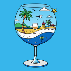 cocktail on a tropical beach
