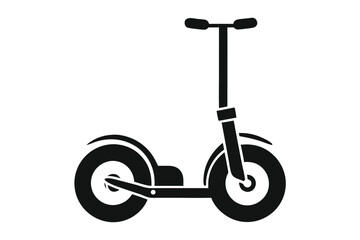segway silhouette line art vector illustration