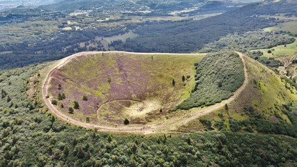 Puy de Pariou Volcano Crater, Drone Photography, Auvergne, France © GeoWild