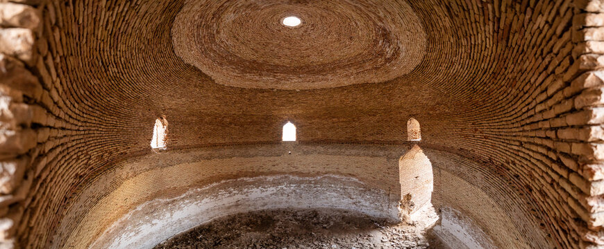 Interior of the Rabat Malik Cistern (Sardoba) - 11th Century water supply on the Silk Road, Uzbekistan, Central Asia