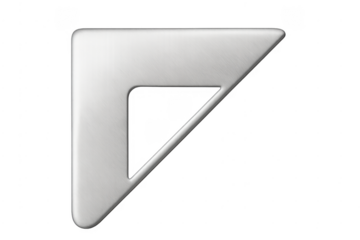Metal set square drafting tool for geometry and math