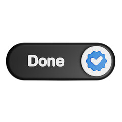 Done button with blue verified checkmark icon