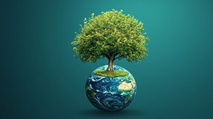 The logos of environmental organisations and posters promoting nature conservation often feature a striking symbolic composition with a tree growing out of the Earth, 